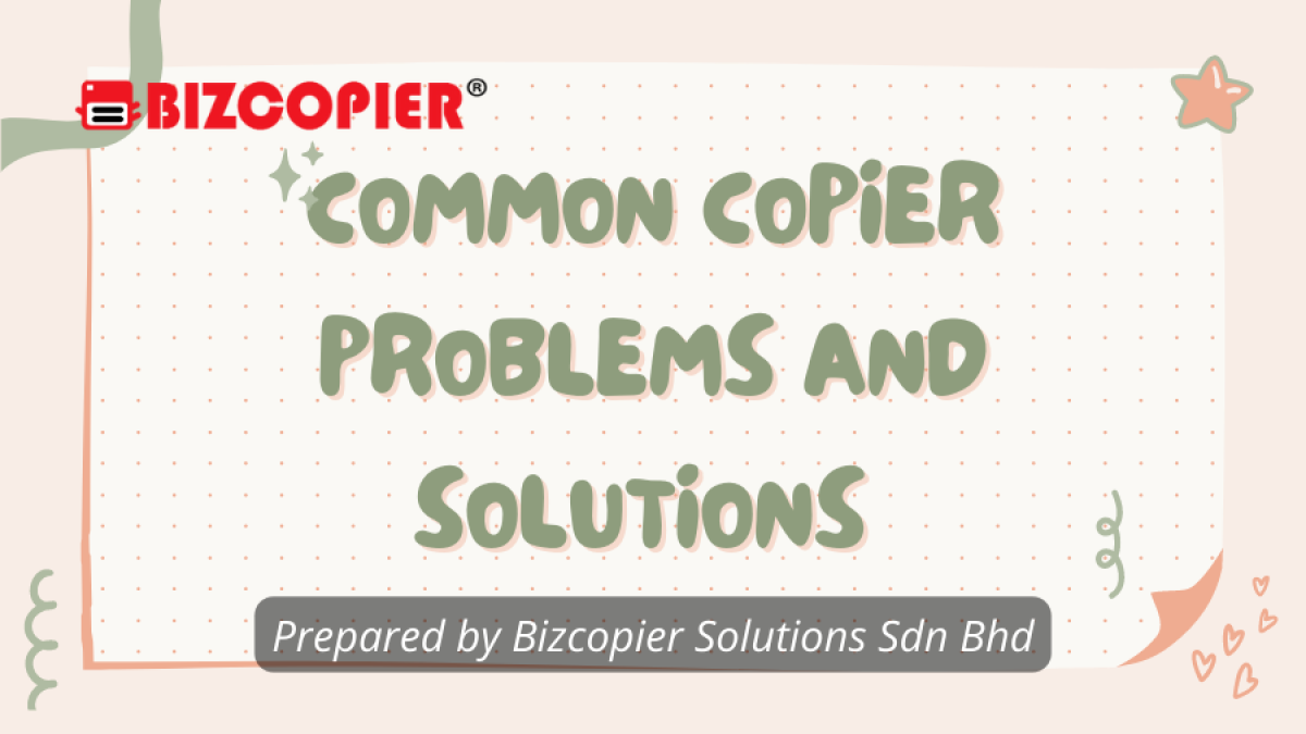 Common copier problems and solutions