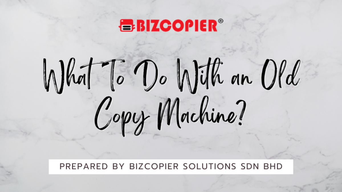 What To Do With an Old Copy Machine?