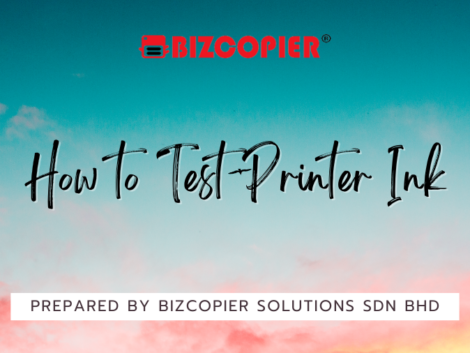 How to Test Printer Ink