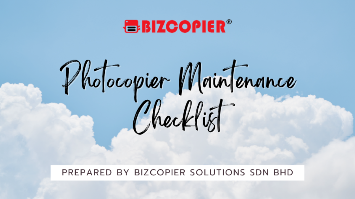 Photocopier Maintenance Checklist