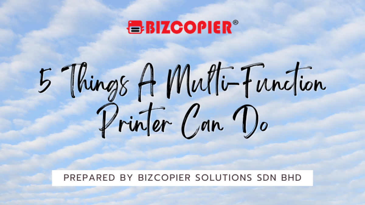5 Things a Multi-Function Printer Can Do