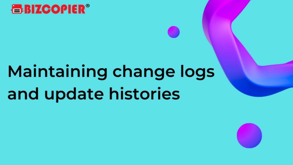 Maintaining change logs and update histories